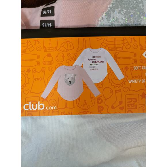 Members Mark Girls Favorite Shirt Set Size 14/16 Winter Polar Bears 2 Piece XL - Picture 7 of 12